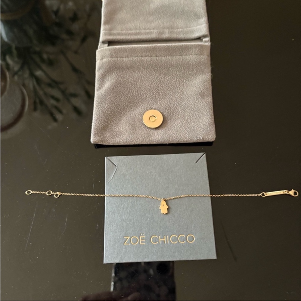Zoe Chicco 14 K Gold with diamond Hamas Bracelet